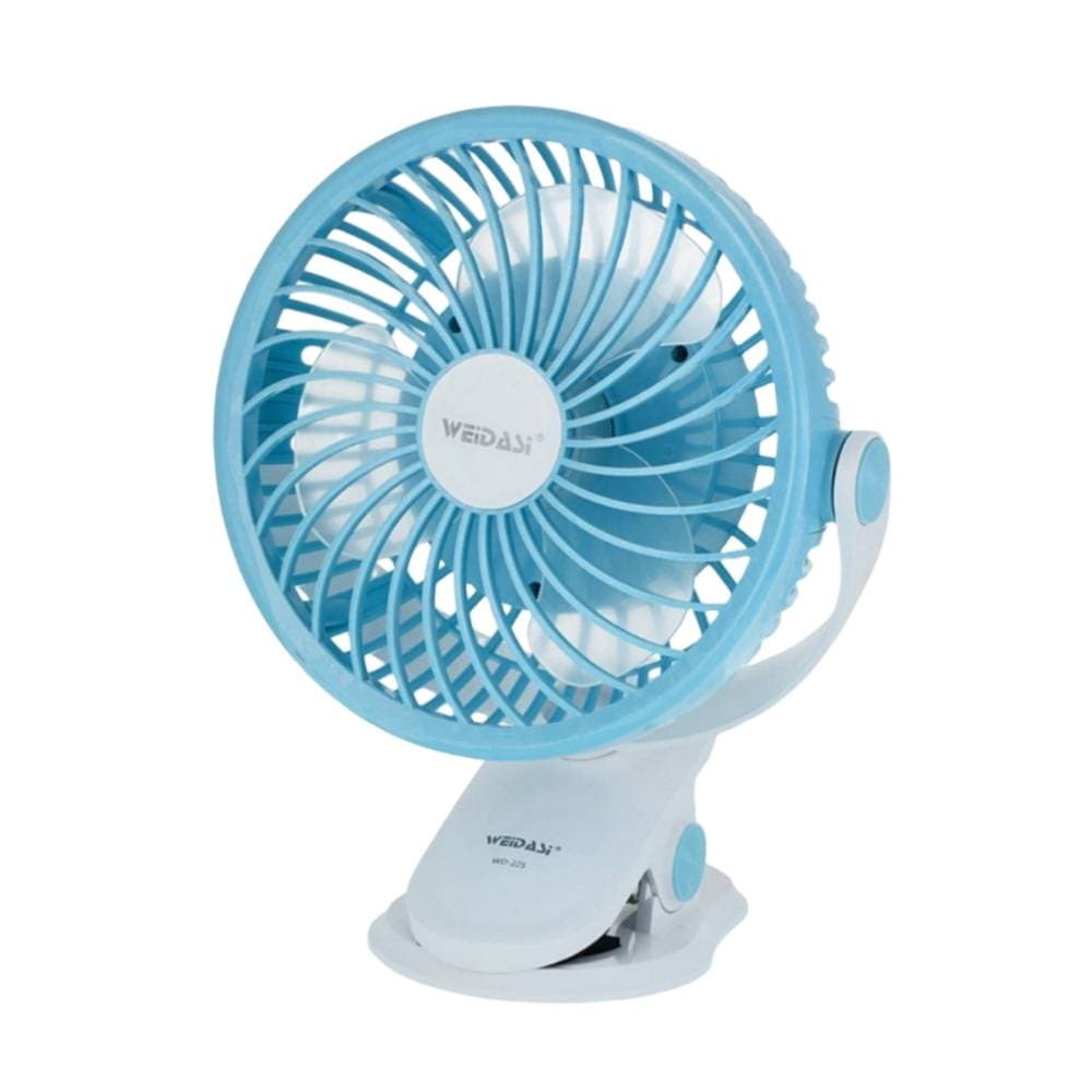 پنکه شارژی گیره دار ویداسی WD-225 قابلیت گردش به هر جهت