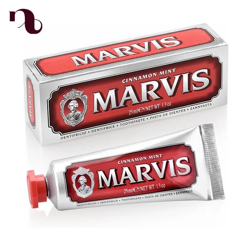 خمیر دندان دارچین و نعناع مارویس Marvis cinnamon mint حجم 25 میل