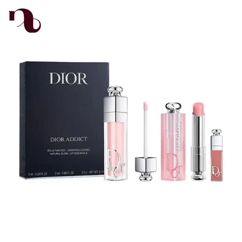 پک لیپ گلاس و بالم لب ادیکت دیور Dior addict makeup set
