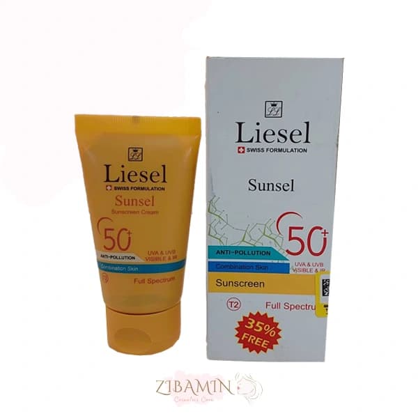 کرم ضد آفتاب رنگیt2 لایسل۵۰spf پوست مختلط۴۰ میل
