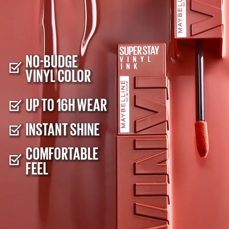 رژ لب وینیل میبلین اصل (Maybelline Vinyl Ink) — تصویر ۳