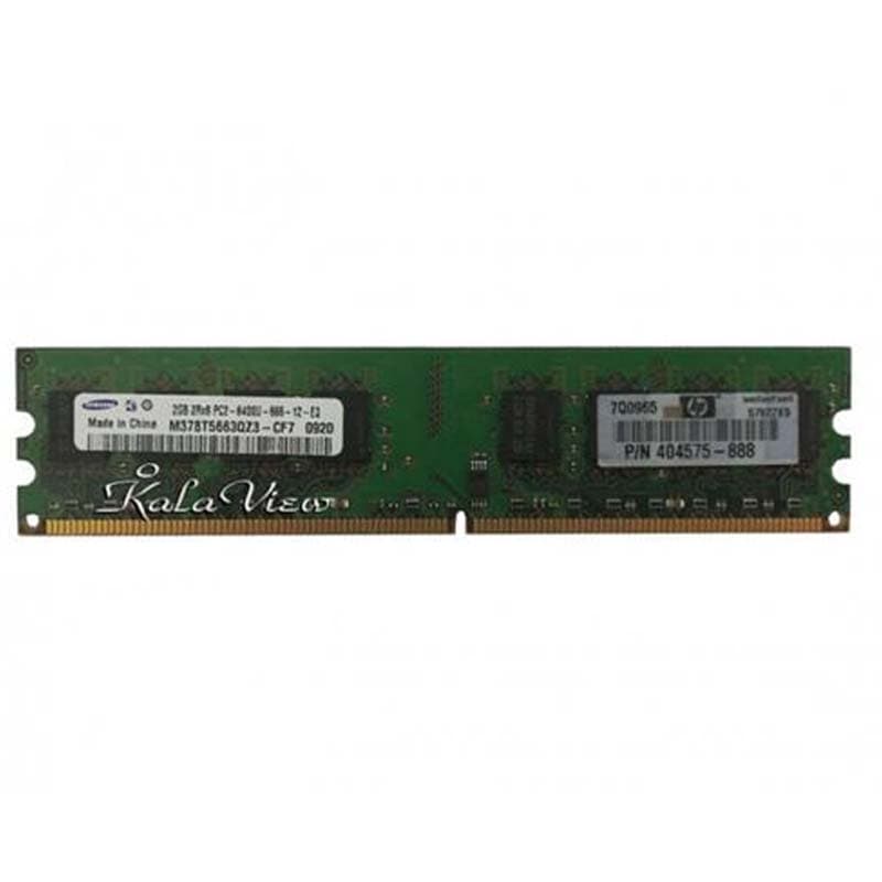 رم کامپيوتر DDR2 سامسونگ مدل DDR2-800 تک کاناله 800 مگاهرتز ظرفيت 2 گيگابايت CL6