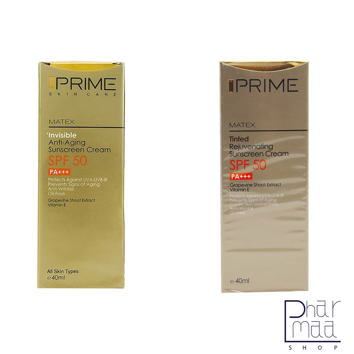 کرم ضدآفتاب جوان کننده Spf50 انواع پوست پرایم 40 میل