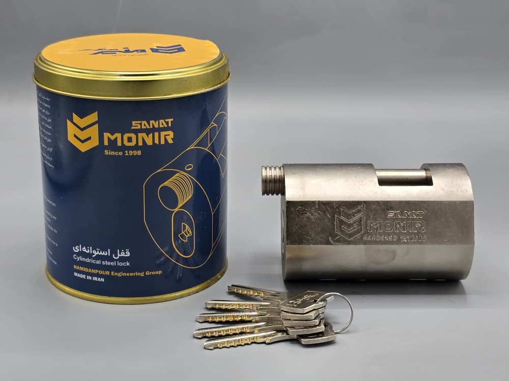 قفل استوانه ای منیرصنعت مدل M110 با 18 ساچمه