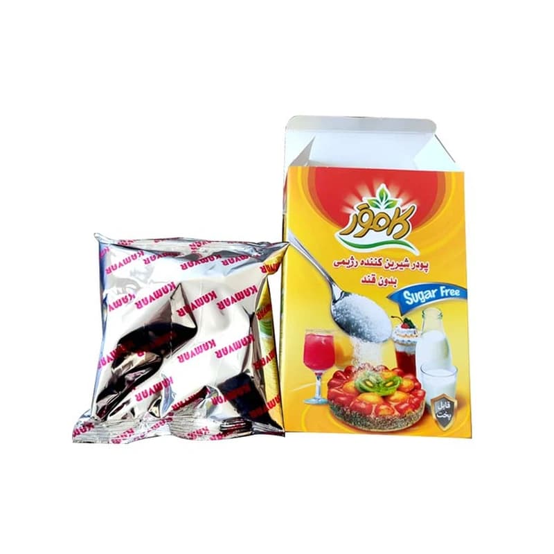 پودر شیرین کننده بدون قند کامور – 200 گرم — تصویر ۳
