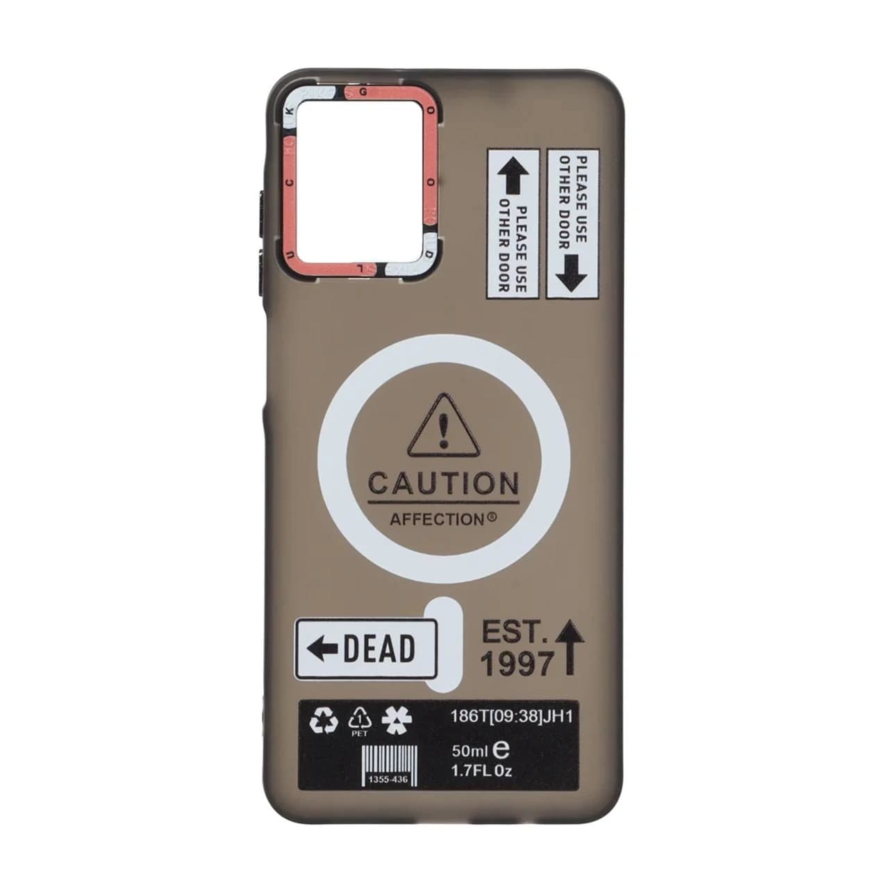 قاب Caution مات طرح مگ سیف دکمه متال Samsung Galaxy A07