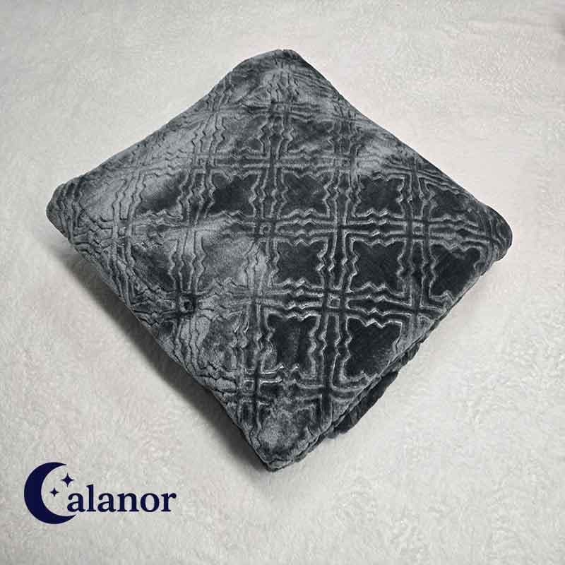 پتو دونفره ساده طوسی