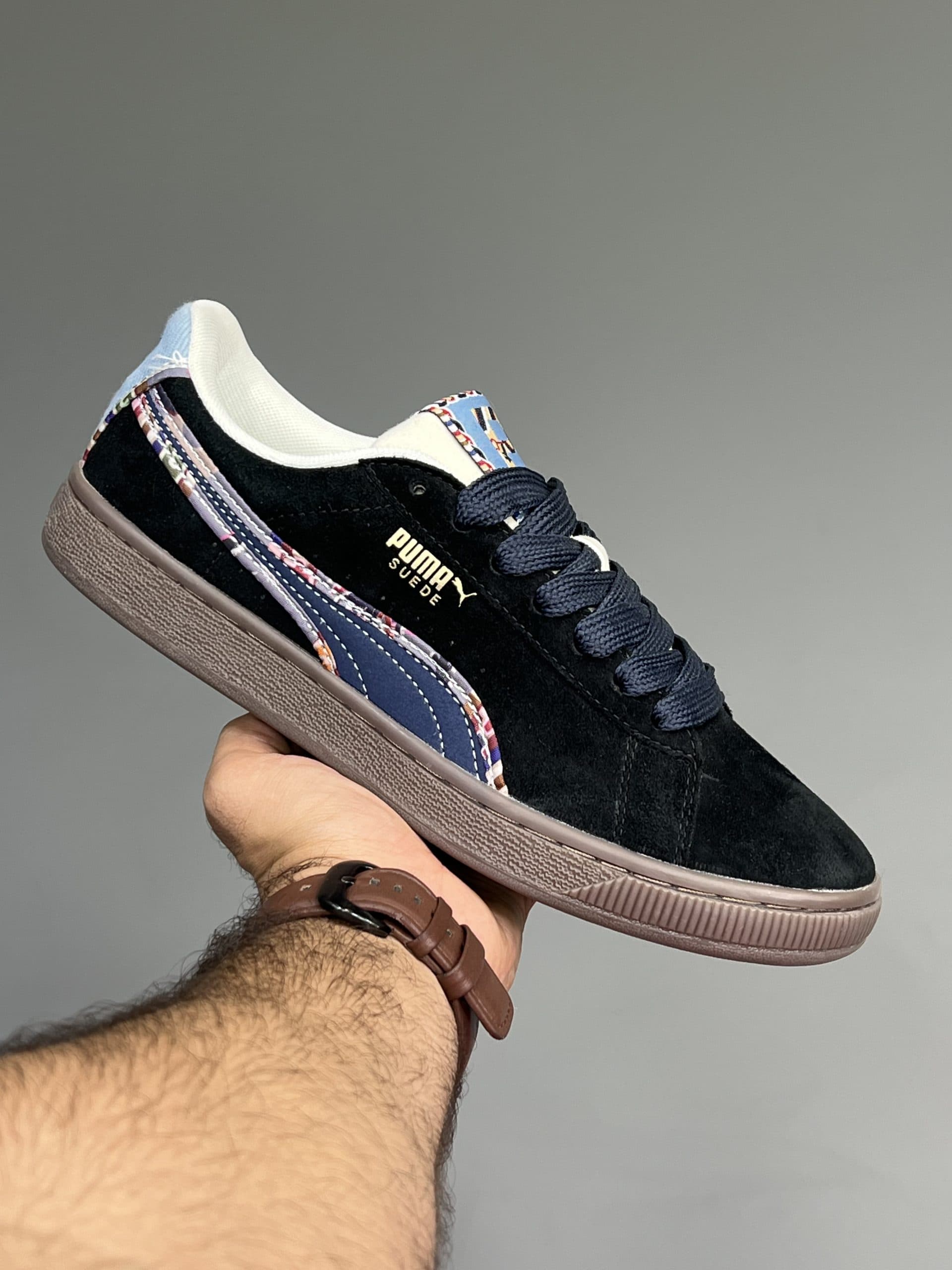 پوما کلاسیک سوئده مشکی آبی PUMA SUEDE — تصویر ۲