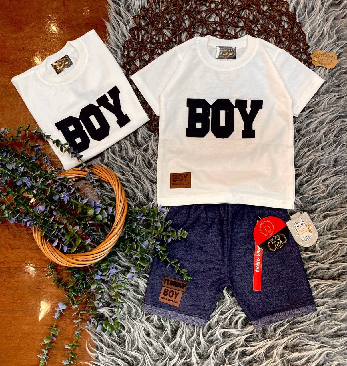 تیشرت شلوارک پسرانه BOY - سایز 40 - آی ست