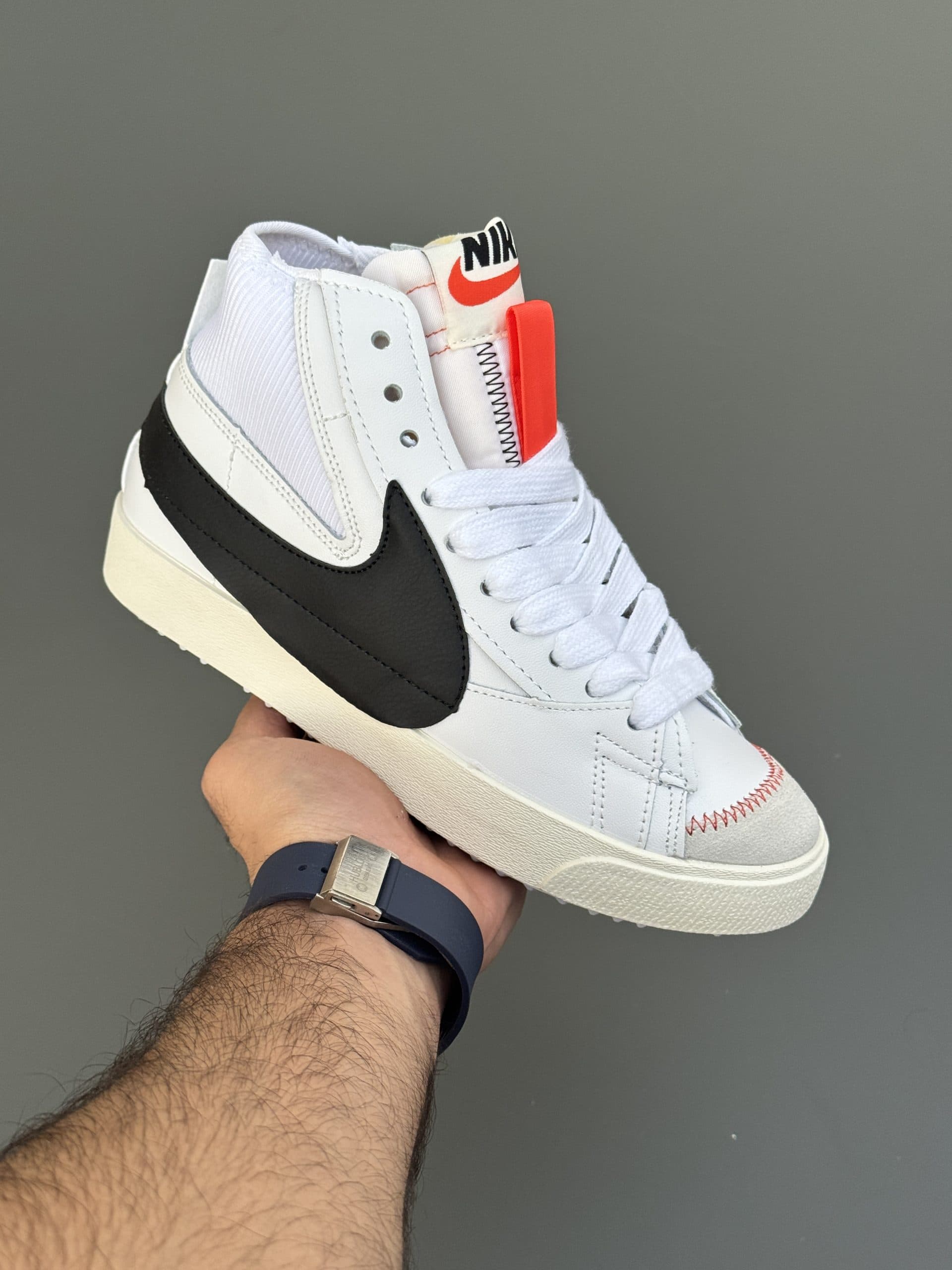 نایک بلیزر جامبو سفید مشکی NIKE BLAZER MID JUMBO