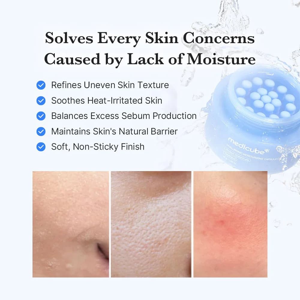 کرم کپسولی هیالورونیک اسید آبرسان ۱۲۰ ساعته و مرطوب کننده عمقی پوست مدی کیوب — تصویر ۳