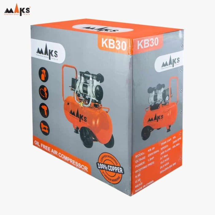 کمپرسور باد 30 لیتری سایلنت مکث مدل KB30 — تصویر ۳