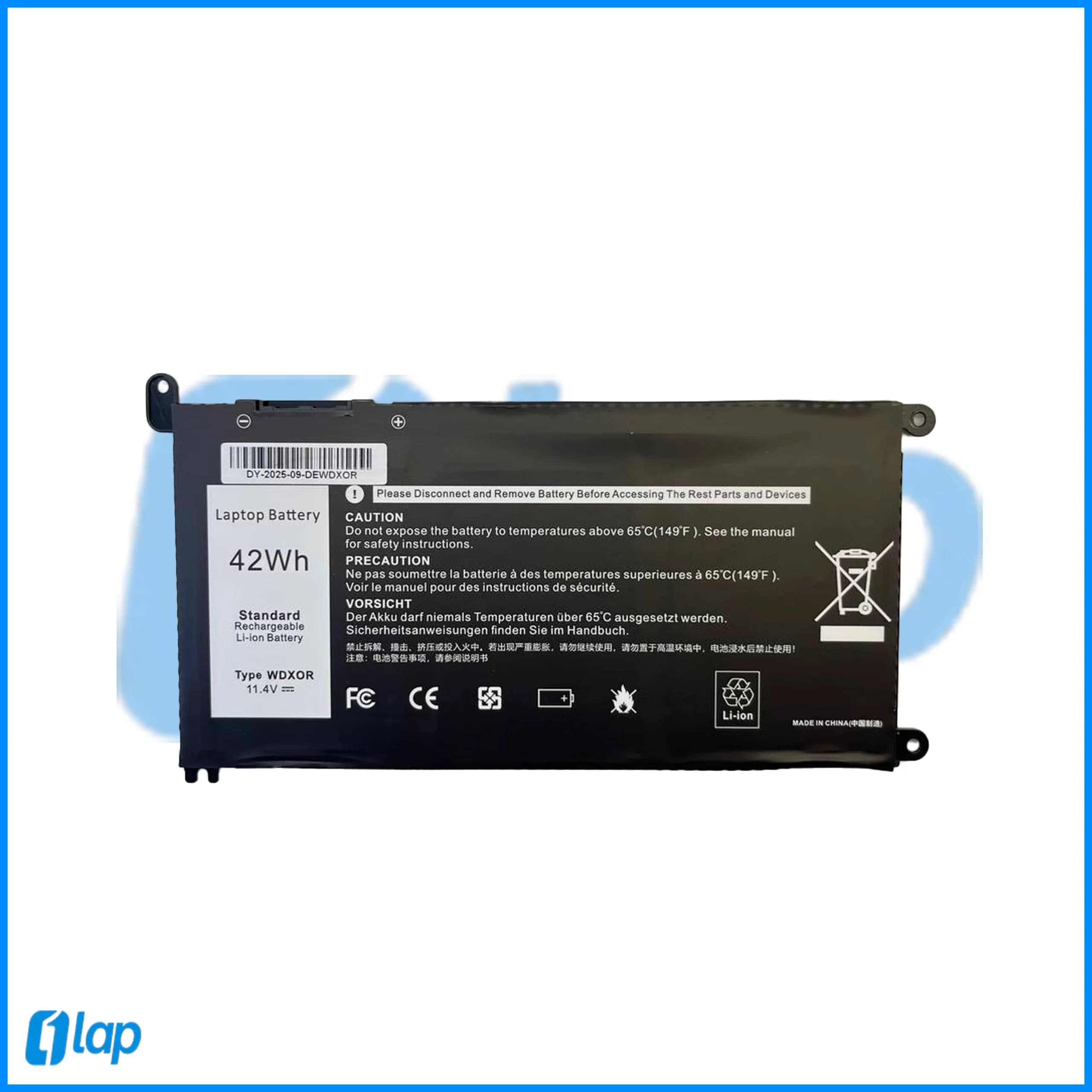 باتری لپ تاپ دل Dell 5567 5568 7368 7368 WDX0R