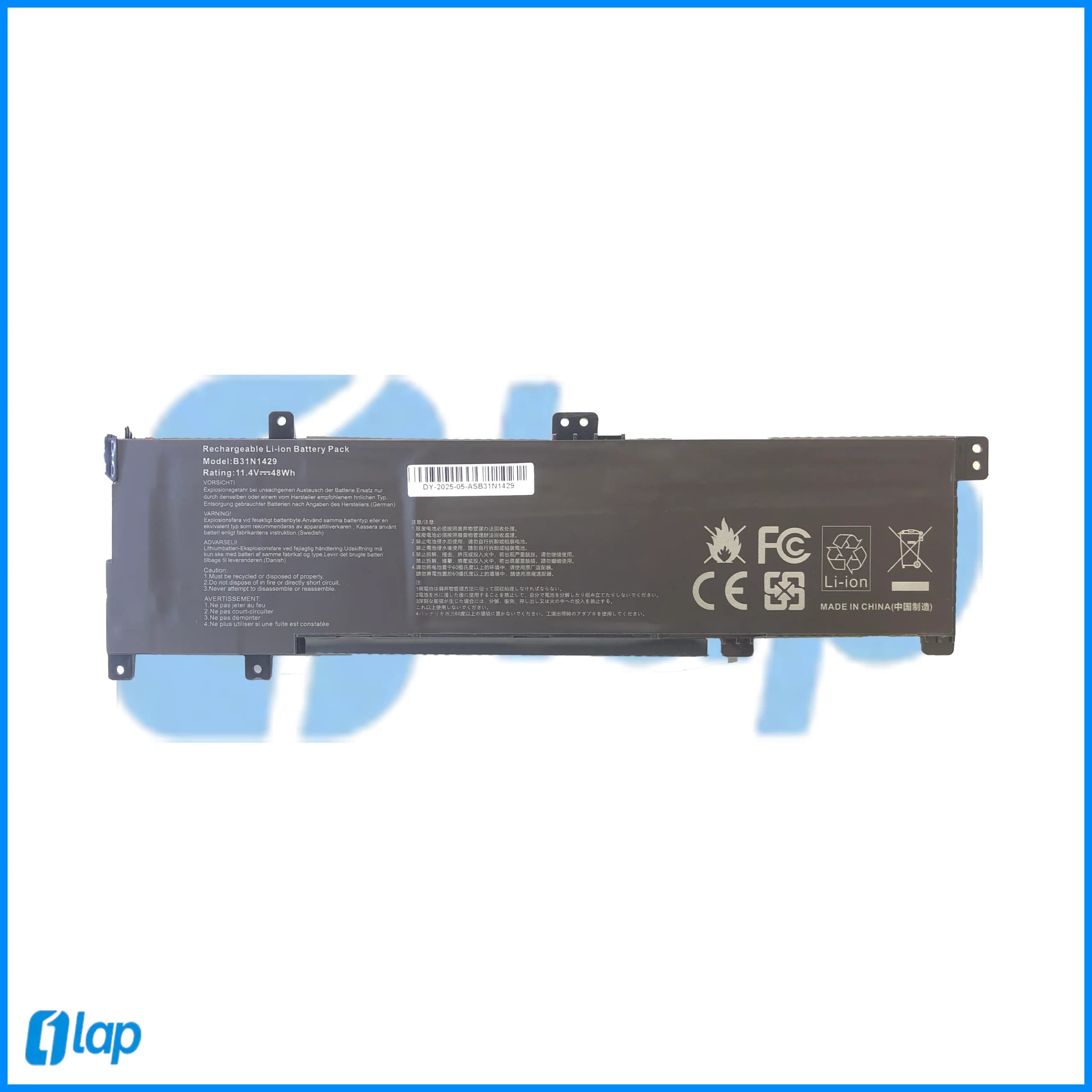 باتری لپ تاپ ASUS مدل B31N1429