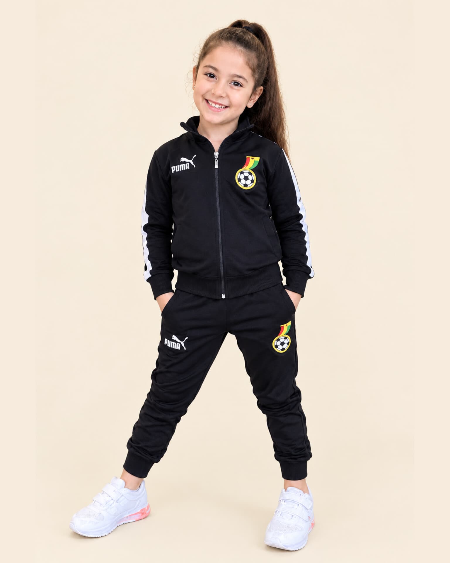ست گرمکن و شلوار ورزشی بچگانه طرح پوما (Puma) – اسپرت مشکی