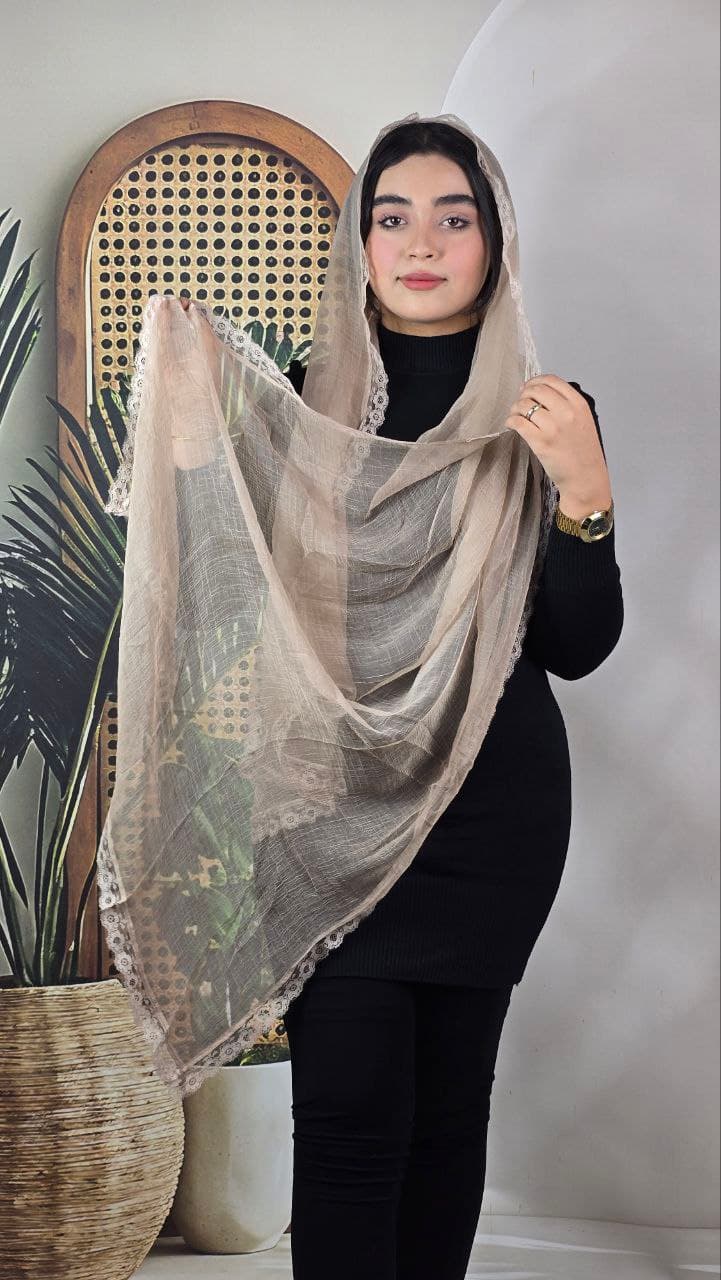 شال حریر شیشه‌ای دور گیپور — تصویر ۷