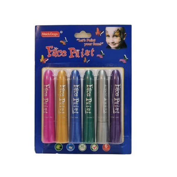 بسته 6 رنگ گریم صورت پیچی پاستلی کد MD-800-6 میدوگاگا