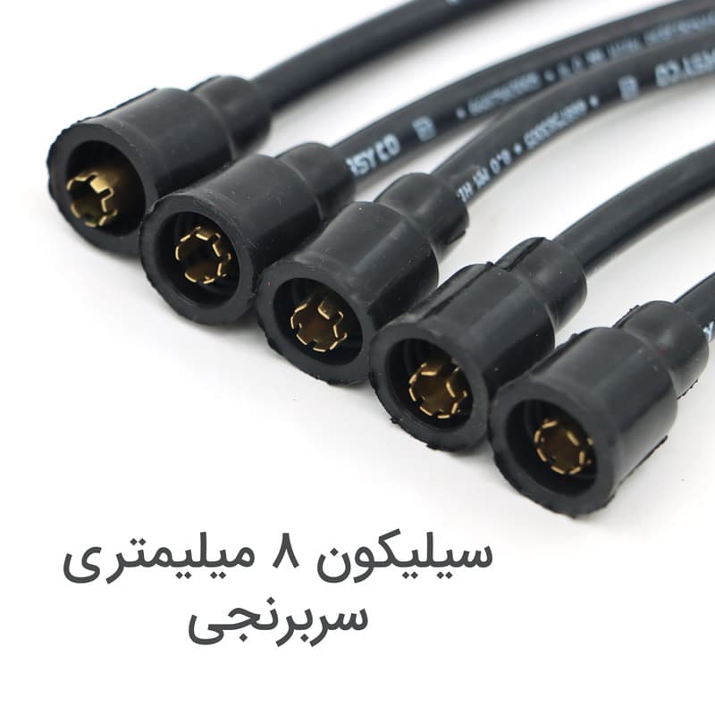 وایر شمع سیلیکون 8 میل سربرنجی A+ پیکان کاربراتوری پاسیکو P2437 — تصویر ۳