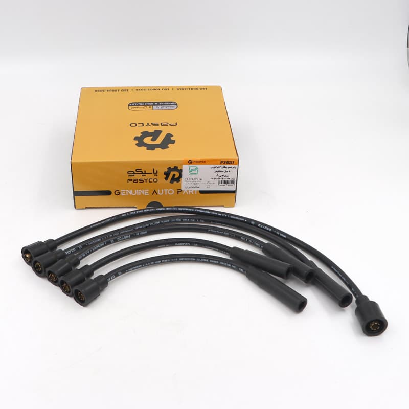 وایر شمع سیلیکون 8 میل سربرنجی A+ پیکان کاربراتوری پاسیکو P2437 — تصویر ۲