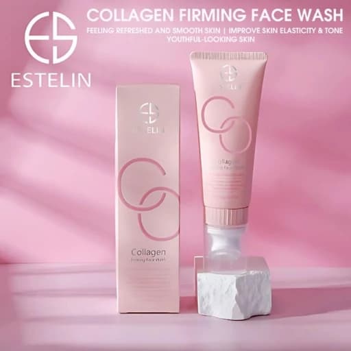 فیس واش کلاژن استلین فوم شستشوی صورت با براش سیلیکونی estelin 100 گرم