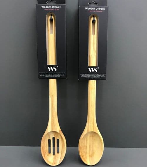 قاشق چوبی ساده و شیاردار WS — تصویر ۲