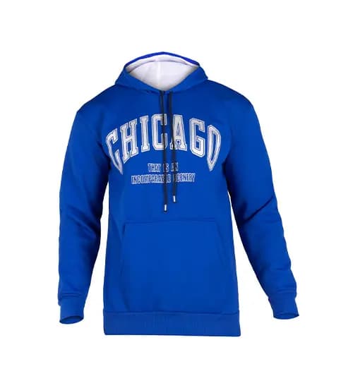 هودی کلاه دار مردانه طرح CHICAGO کد 48899 — تصویر ۳
