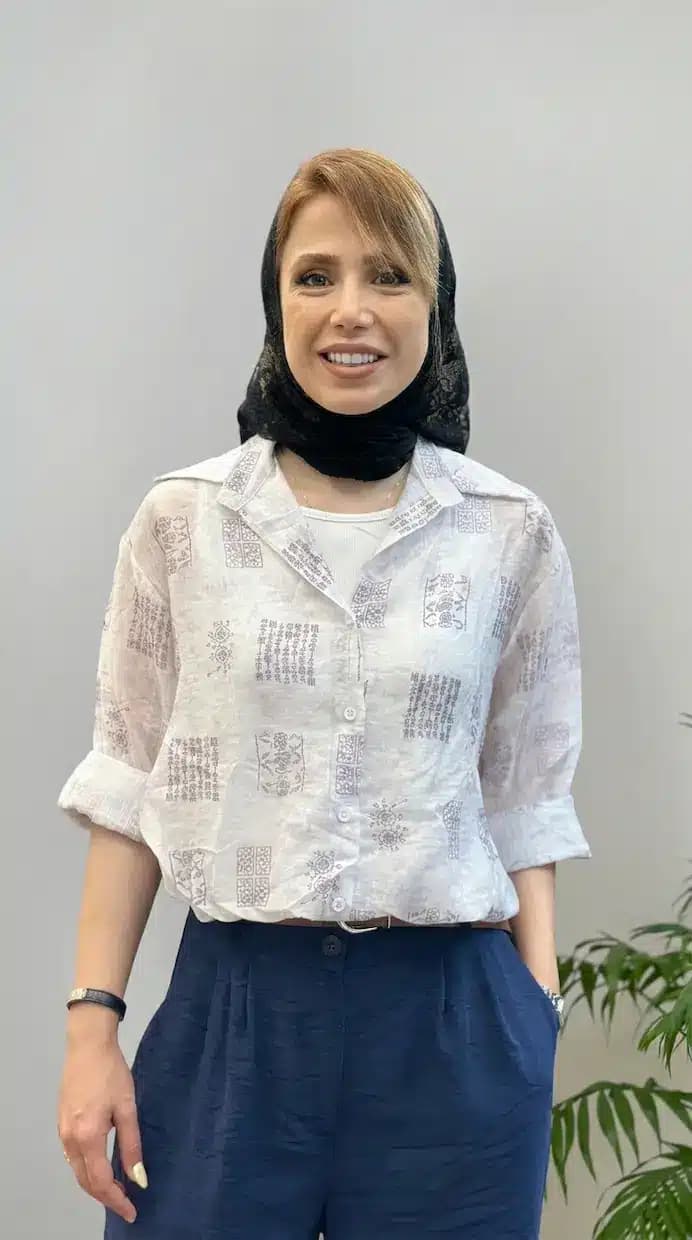 شومیز شیشه ای وارداتی کتیبه — تصویر ۶