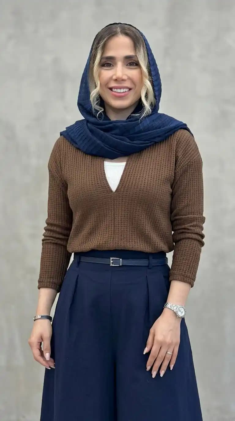 شومیز حصیری و تاپ زنانه دو تکه — تصویر ۵