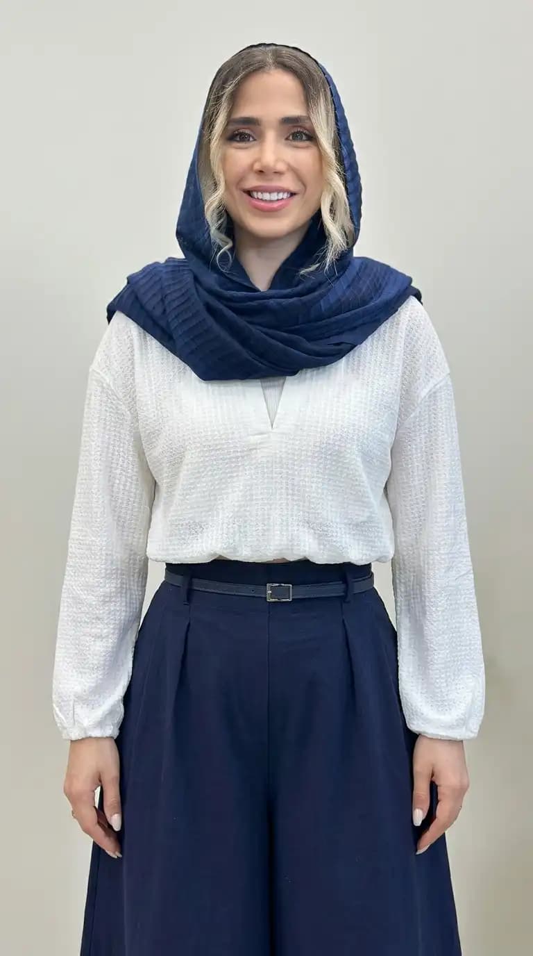 شومیز حصیری و تاپ زنانه دو تکه — تصویر ۸