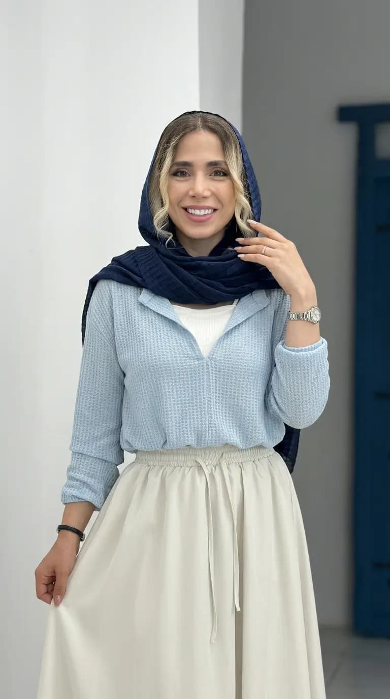 شومیز حصیری و تاپ زنانه دو تکه — تصویر ۳
