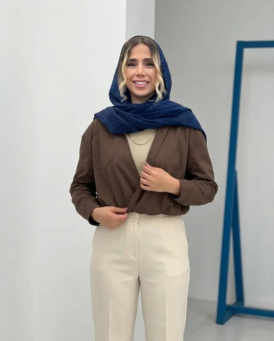 شومیز دو تیکه زنانه وارداتی مدل قارچی — تصویر ۴