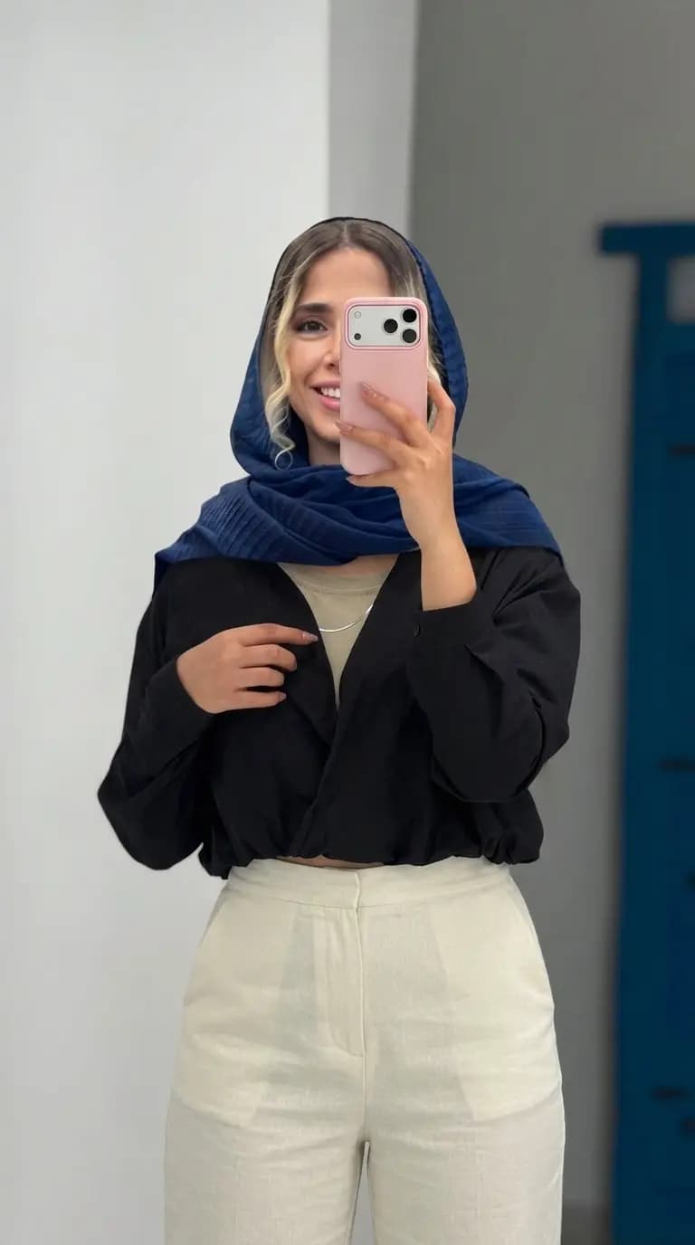 شومیز دو تیکه زنانه وارداتی مدل قارچی — تصویر ۸