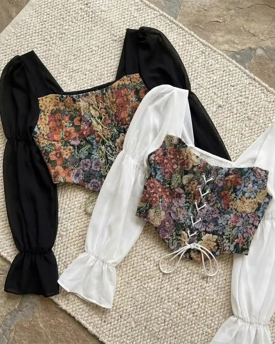 شومیز عروسکی گلیمی زنانه وارداتی