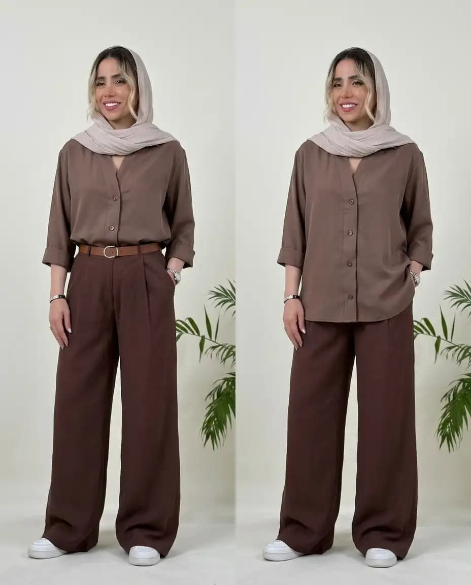 شومیز خنک زنانه مدل نوشه — تصویر ۳