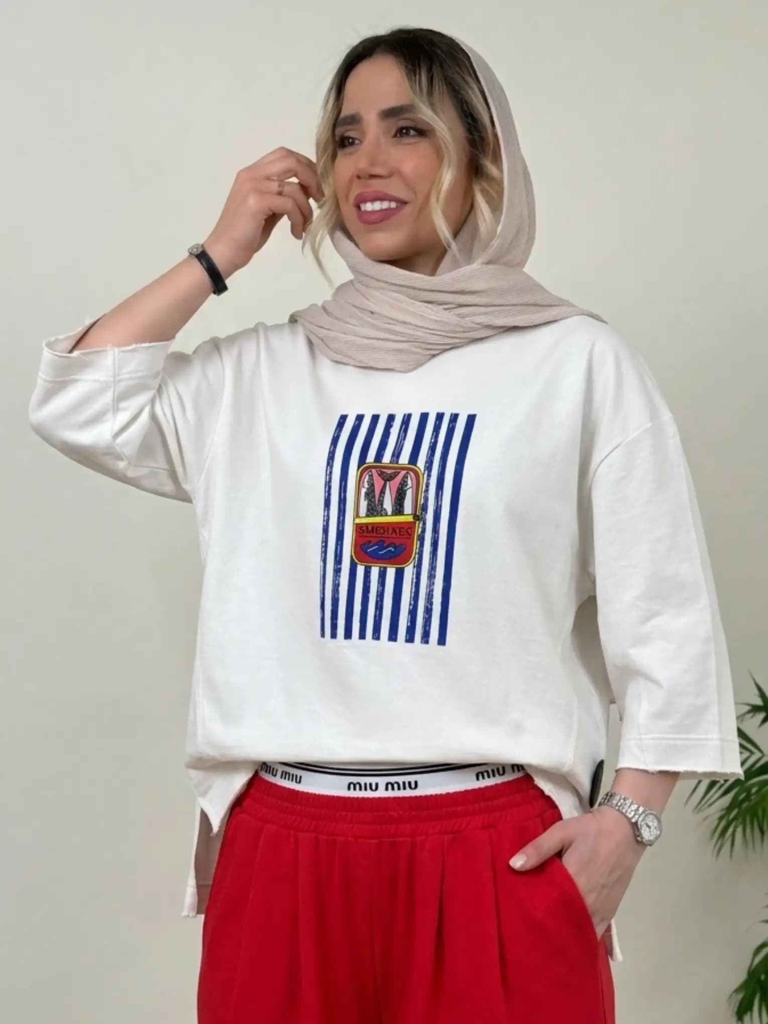 تیشرت باکسی زنانه مدل سامر — تصویر ۶