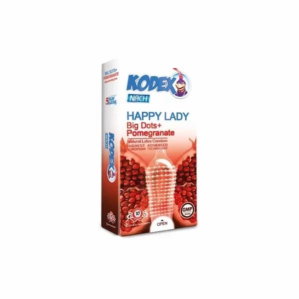 کاندوم کدکس مدل Happy Lady بسته 10 عددی