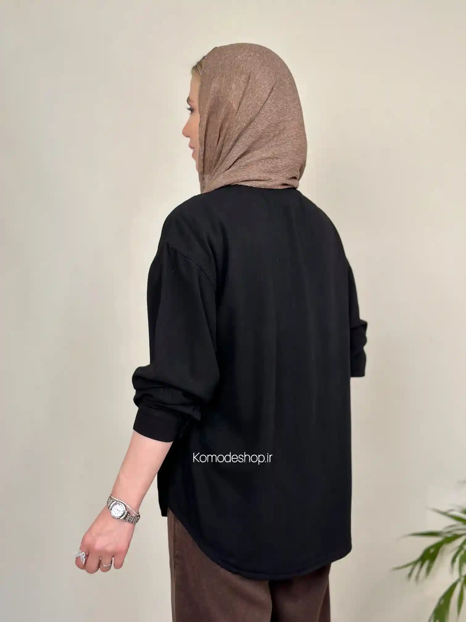 شومیز زنانه سیلک اسلپ کارن — تصویر ۴