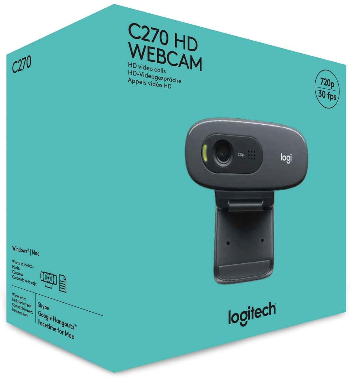وب کم HD لاجیتک مدل C270 با گارانتی 18 ماهه رایا سرویس