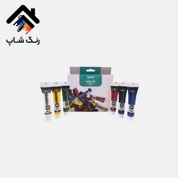 پک 6 عددی رنگ اکریلیک تیوپی 18 میل سوداکو — تصویر ۳