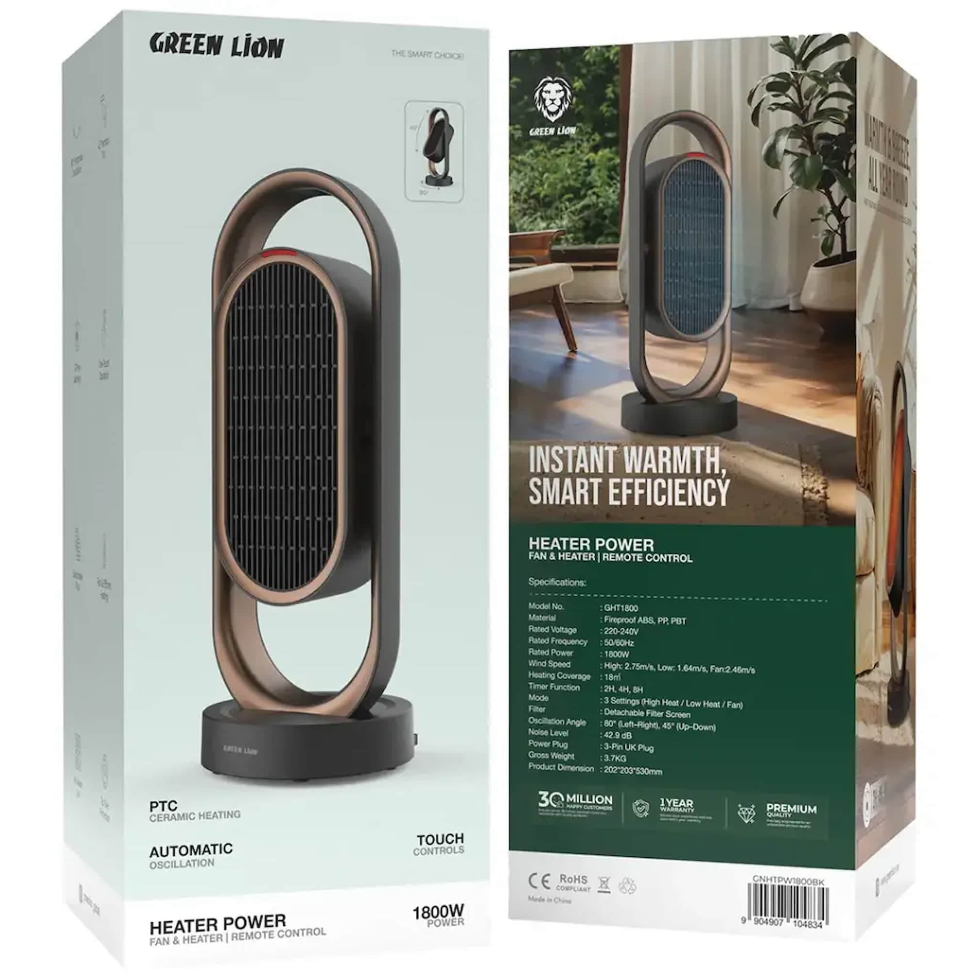 بخاری و فن برقی گرین لاین – Green Lion Heater Power Fan & Heater 1800W — تصویر ۲