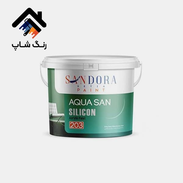 رنگ اکریلیک آکواسان نیم براق ابریشمی سوپر ساندورا کد 203