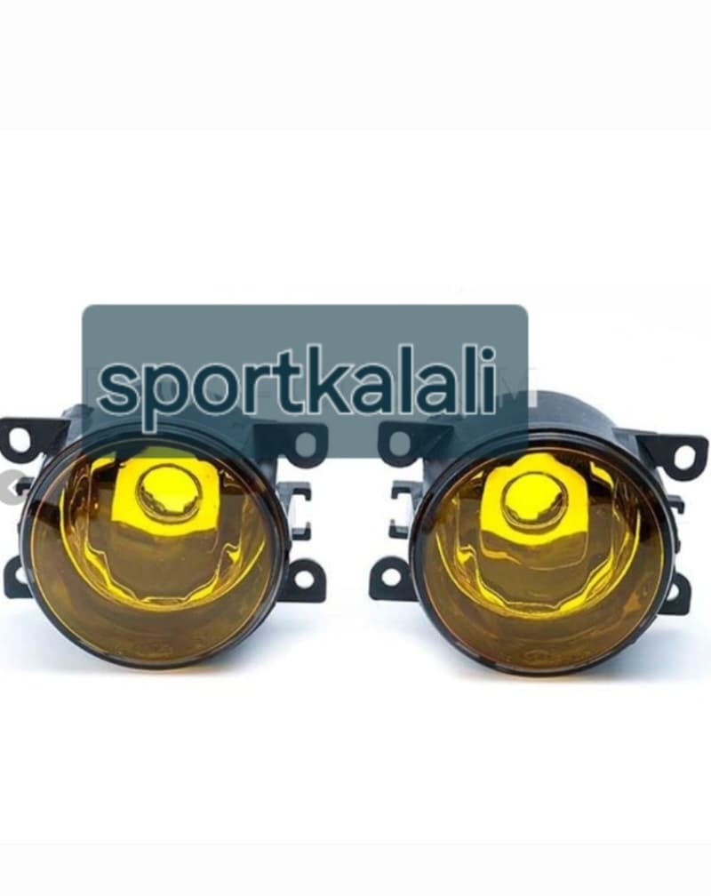 چراغ مه شکن جلو پژو 207 رنگ زرد بسته دو عددی