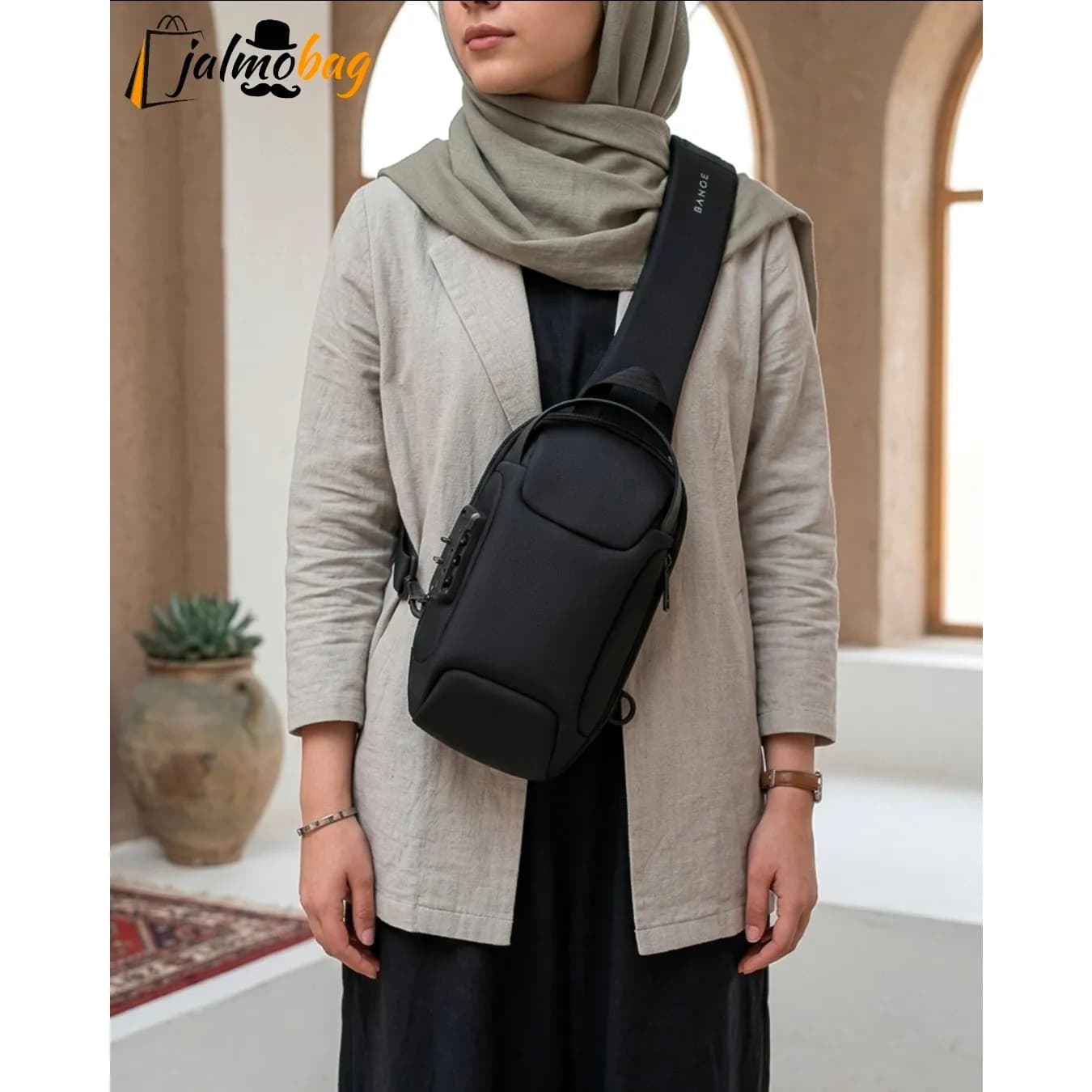 بادی بگ مردانه بنج جنس ریپس خارجی ضد آب رمزدار مدل ساده