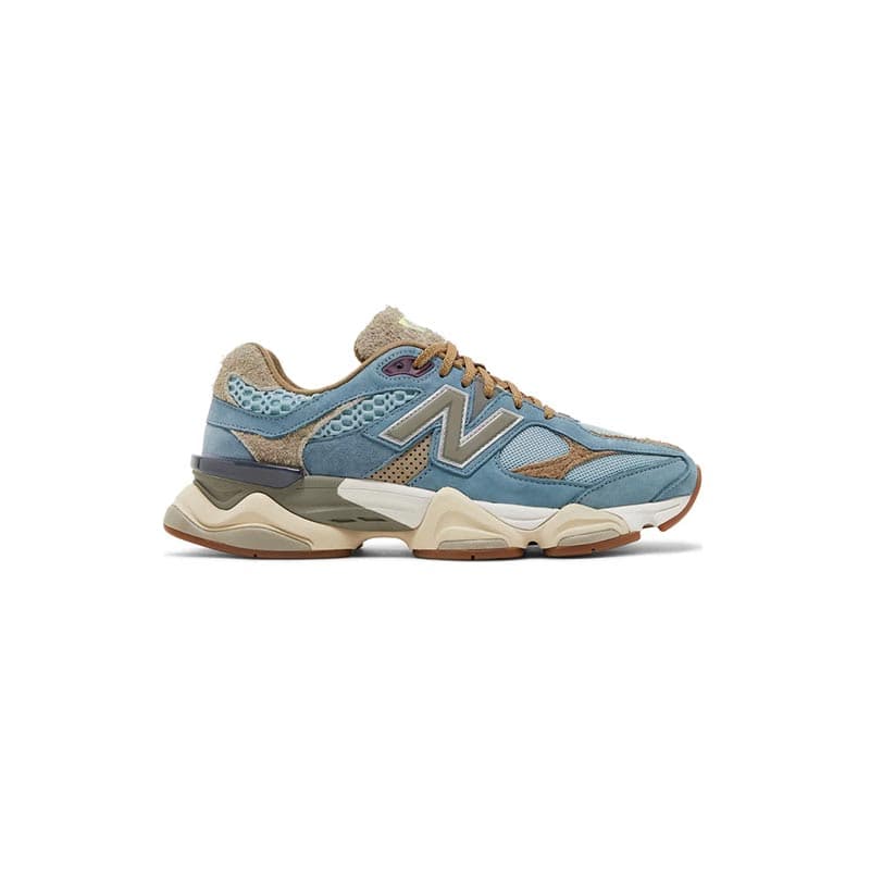 کتونی نیوبالانس 9060 آبی کرم قهوه ای مدل New Balance 9060 Bodega Age of Discovery