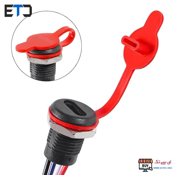 کانکتور Type-C مادگی 4 سیم گرد روپنلی مهره خور — تصویر ۳