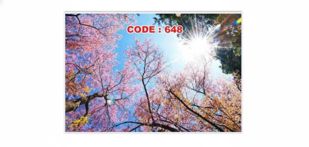 آسمان مجازی کد 648 با طرح شکوفه‌های بهاری و نور طبیعی