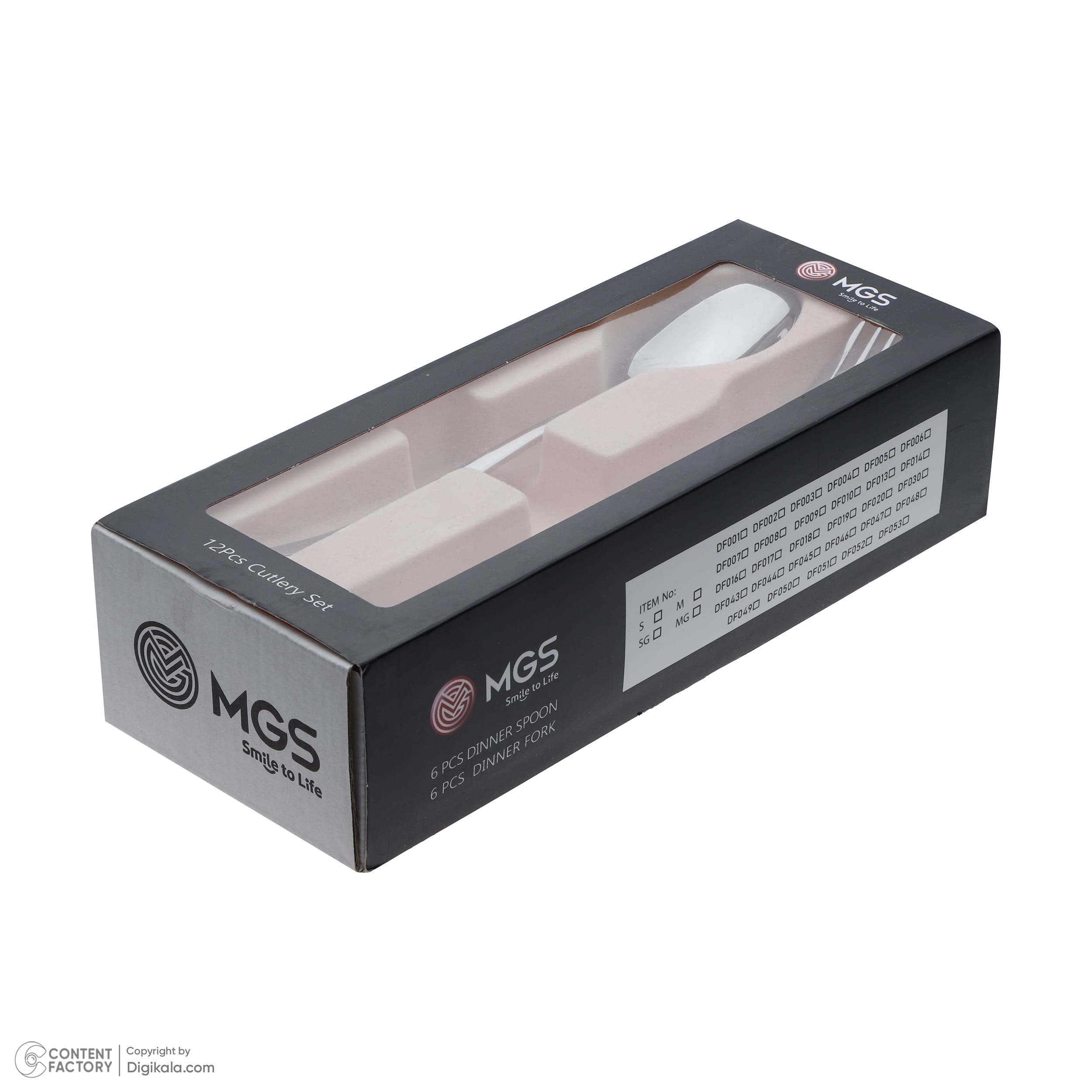 قاشق و چنگال 12 پارچه ام جی اس مدل MGS DF020 — تصویر ۳