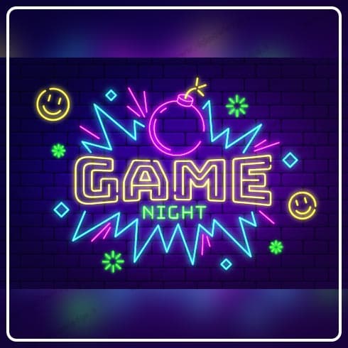 وکتور پس زمینه نئونی بازی Game