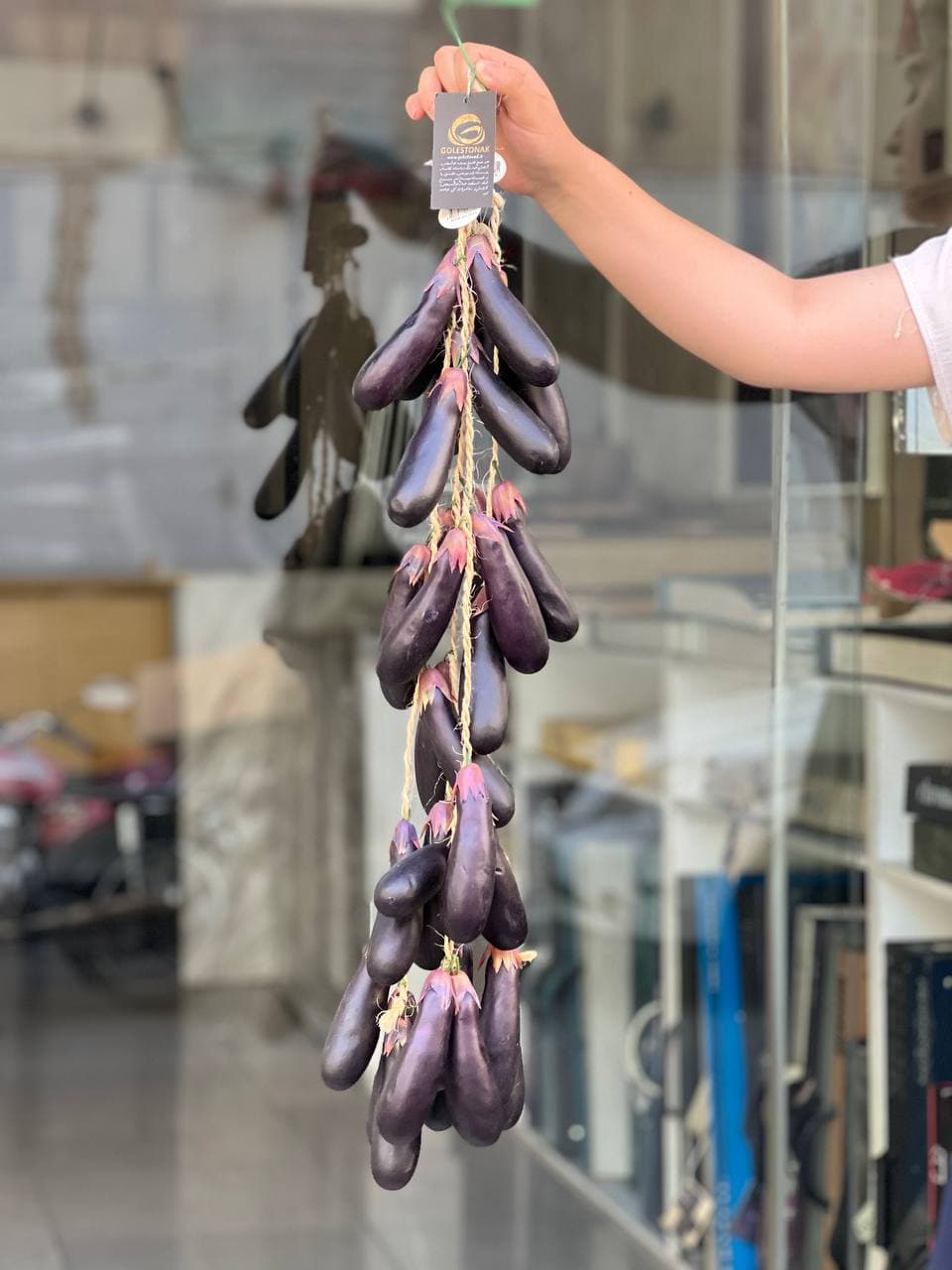 شاخه آویز بادمجان مصنوعی وارداتی