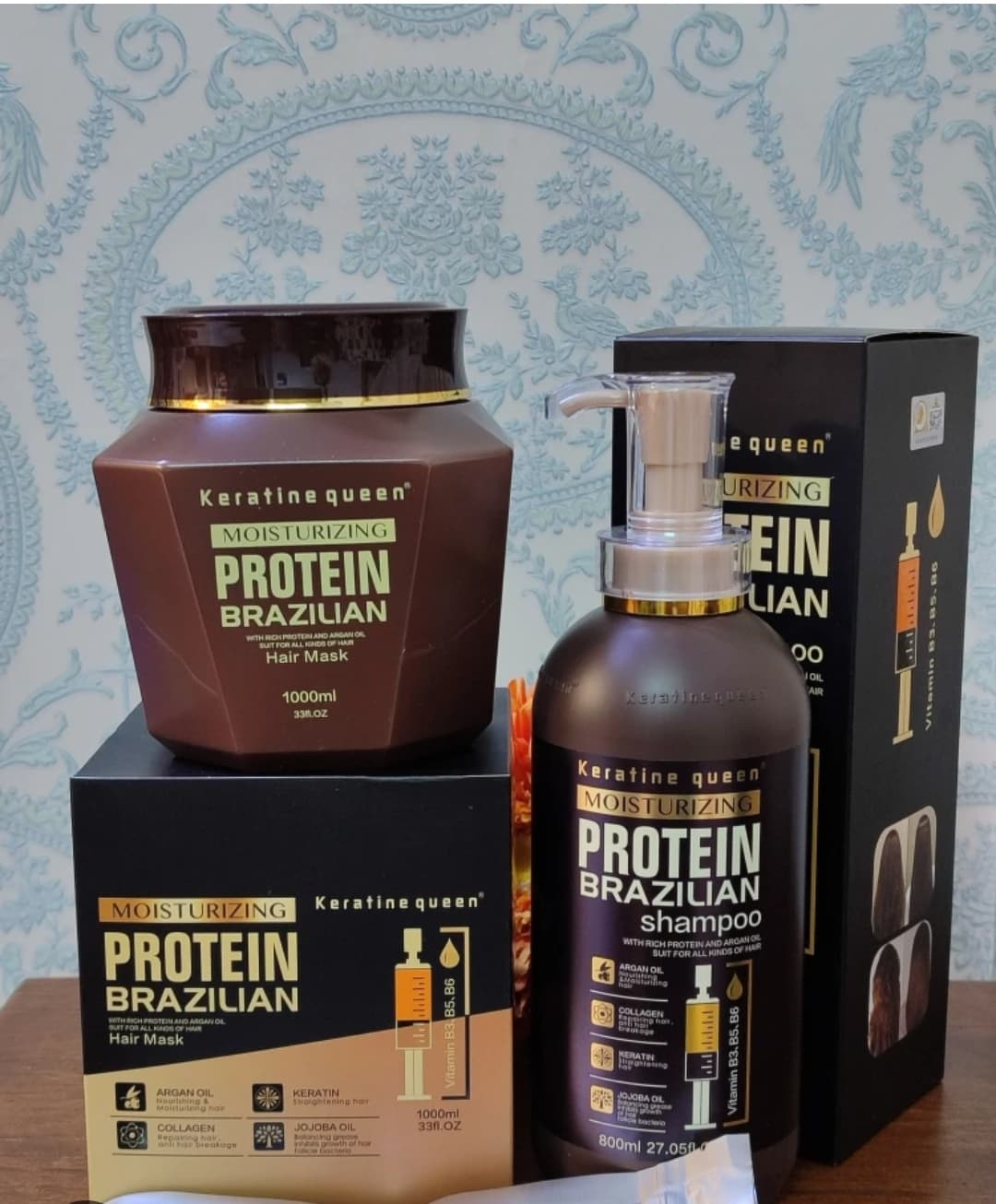 ست شامپو ماسک کراتین کوئین (keratin queen)